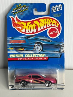 2000 Hot Wheels Virtual Collection Monte Carlo Concept Car Pink Pearl #109 New