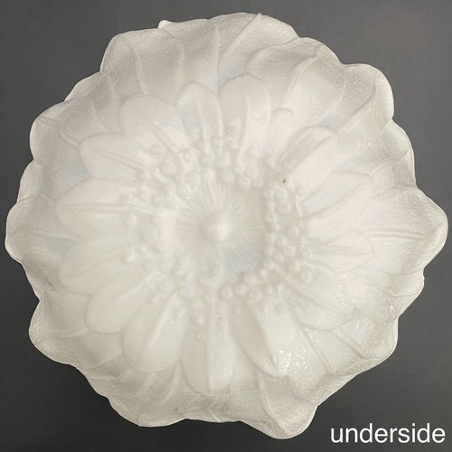 Indiana Milk Glass Lily Pons 605 Soup/Salad Bowls 2pc c1960s-70s Made in USA 7"d - Picture 7 of 10