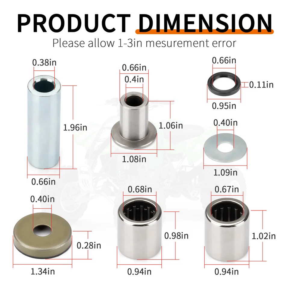 Kit de sello de buje de brazo en A inferior superior delantero para Suzuki Quadsport Z400 LTZ400 03-14 Foto 2 de 4