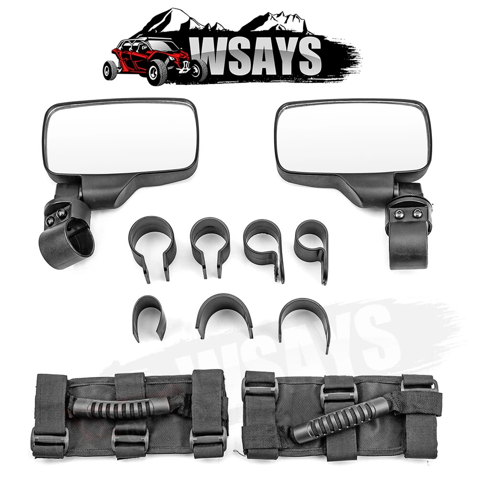 Fits Honda Pioneer 1000 1000-5 2016-2025 Rear-View Wide Center Side Mirrors Set - Изображение 3 из 4