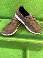 Nautica KB1117 TAN/Gum Size US 1 Little Boys Teton Youth Casual Boat Shoes
