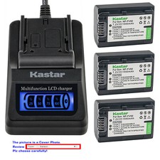 Kastar Battery LCD Quick Charger for Sony NP-FV50 FDR-AX100 FDR-AX100E FDR-AX700