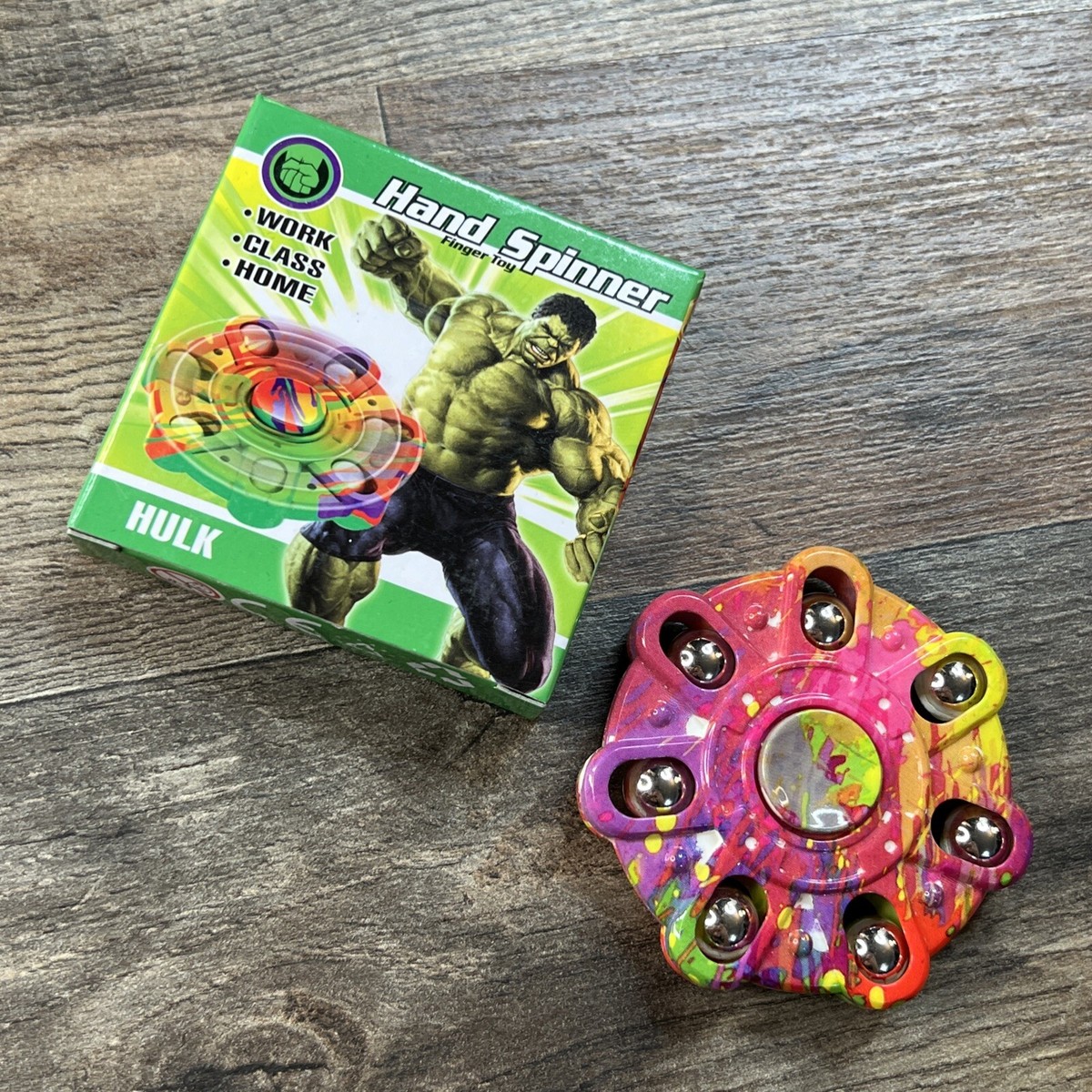 Hulk Rainbow Dye Power Fidget Hand Spinner ADHA Focus Desk Toy