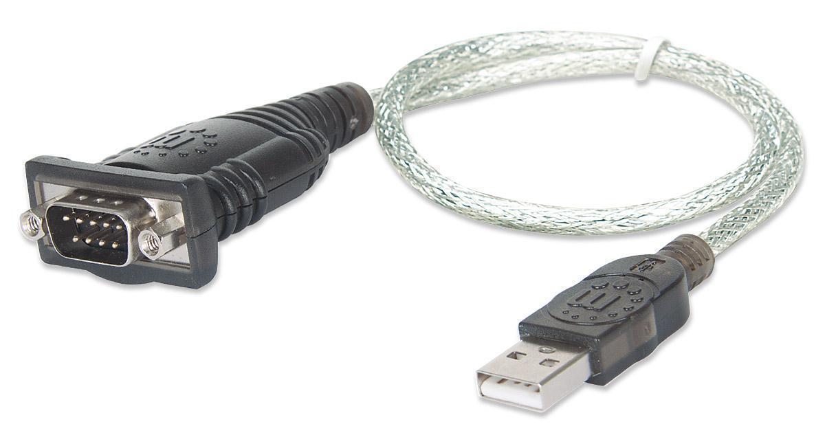 Convertitore Adattatore Manhattan da USB a Seriale 45cm in Blister