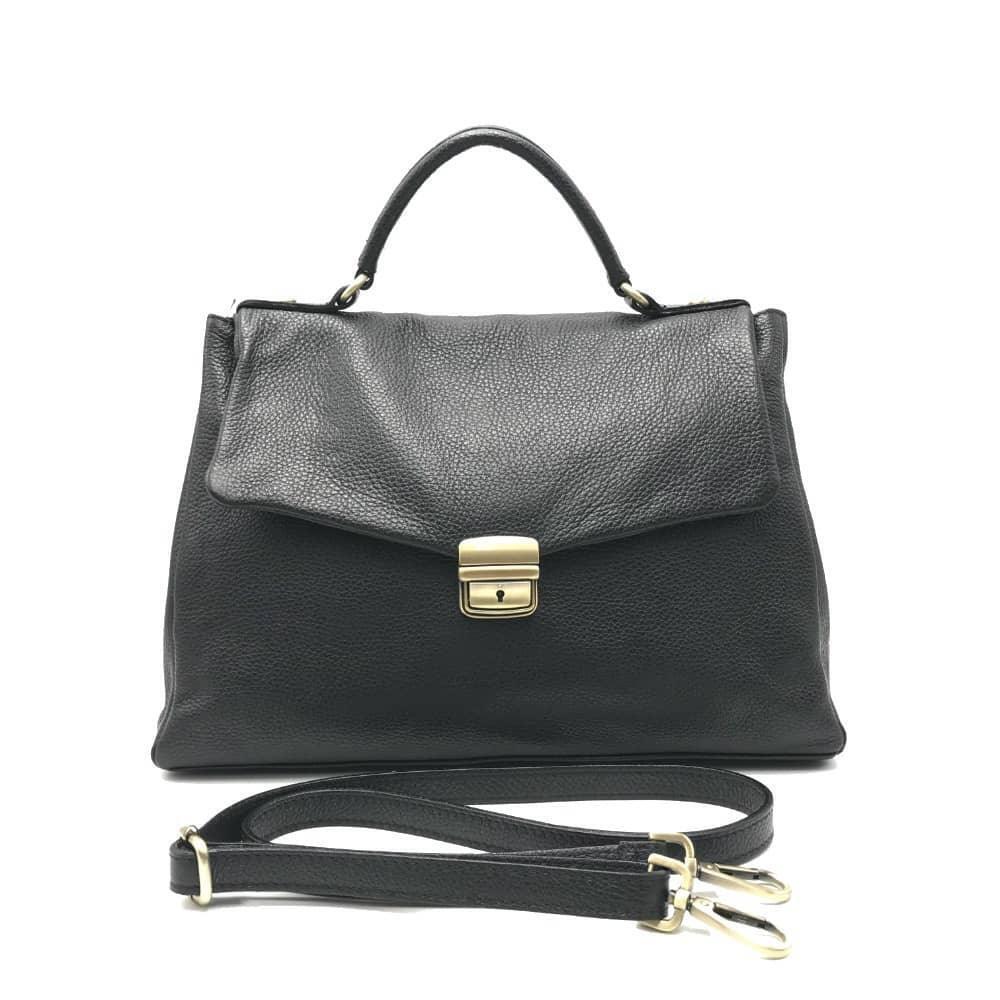 SAOLA Borsa a Mano in Pelle con Patta Made in Italy