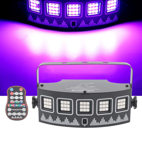 RGB Bühnenbeleuchtung DJ Projektor Disco LED Strobo Lichteffekt Lampe Party USB - Bild 1 von 17