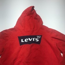 Levi's Sweatshirt Boys Youth Size XL Classic Hooded Pullover Pockets Red