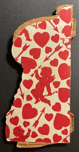 Die-Cut 3-D Honeycomb Valentine Greetings card opens to about 8x8x8 - Picture 3 of 4