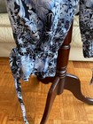Dana Buchman Silk Black/Blue Pants With Ties At Ankles – New — photo 4