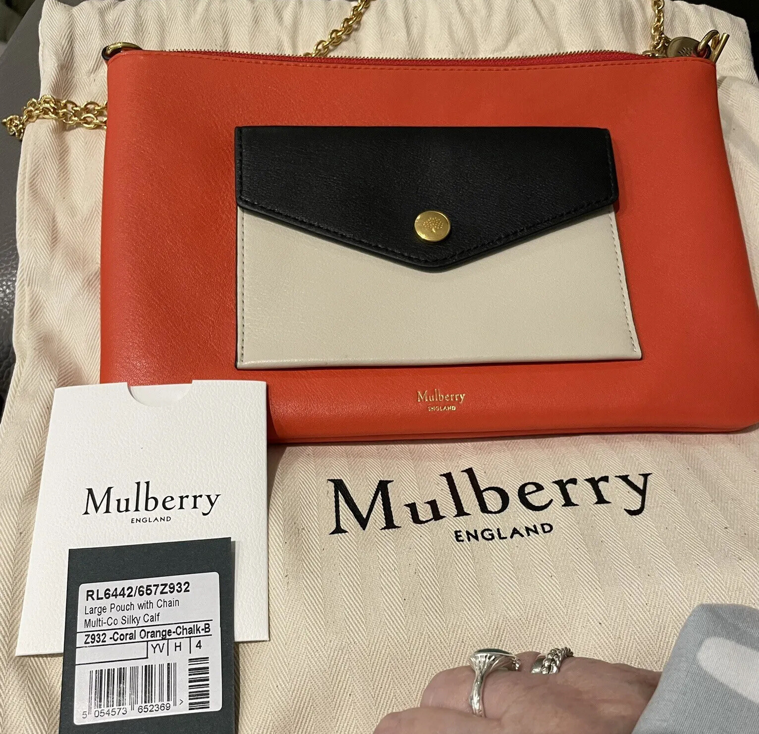 MULBERRY-GENUINE-MEDIUM -SOFT LEATHER-SHOULDER POUCH BAG  IN CORAL RRP £475 -NEW