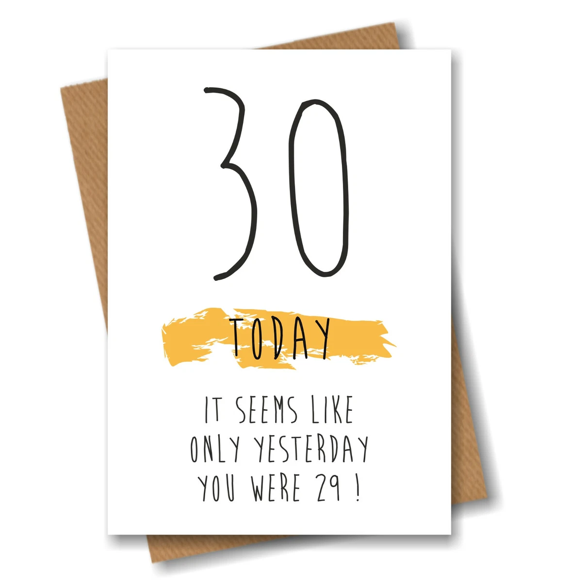 Funny 30th Birthday Card 30 Today Him Her Men Women Son Daughter Boyfriend