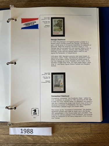 Estampillas y hojas conmemorativas de 1988 USPS club de estampillas conmemorativas, ver descripción - Imagen 2 de 24
