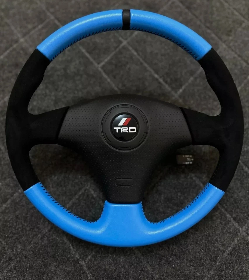 Toyota TRD Blue Leather & Alcantara  Steering for CELICA /  SUPRA/ MR2 & spyder - Image 3 of 4