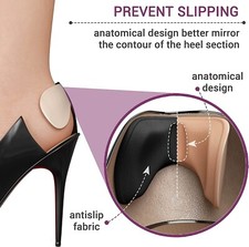 12 Pieces of Extra Soft Heel Pads, Strong Self-Adhesive Heel Cushion Heel Grips