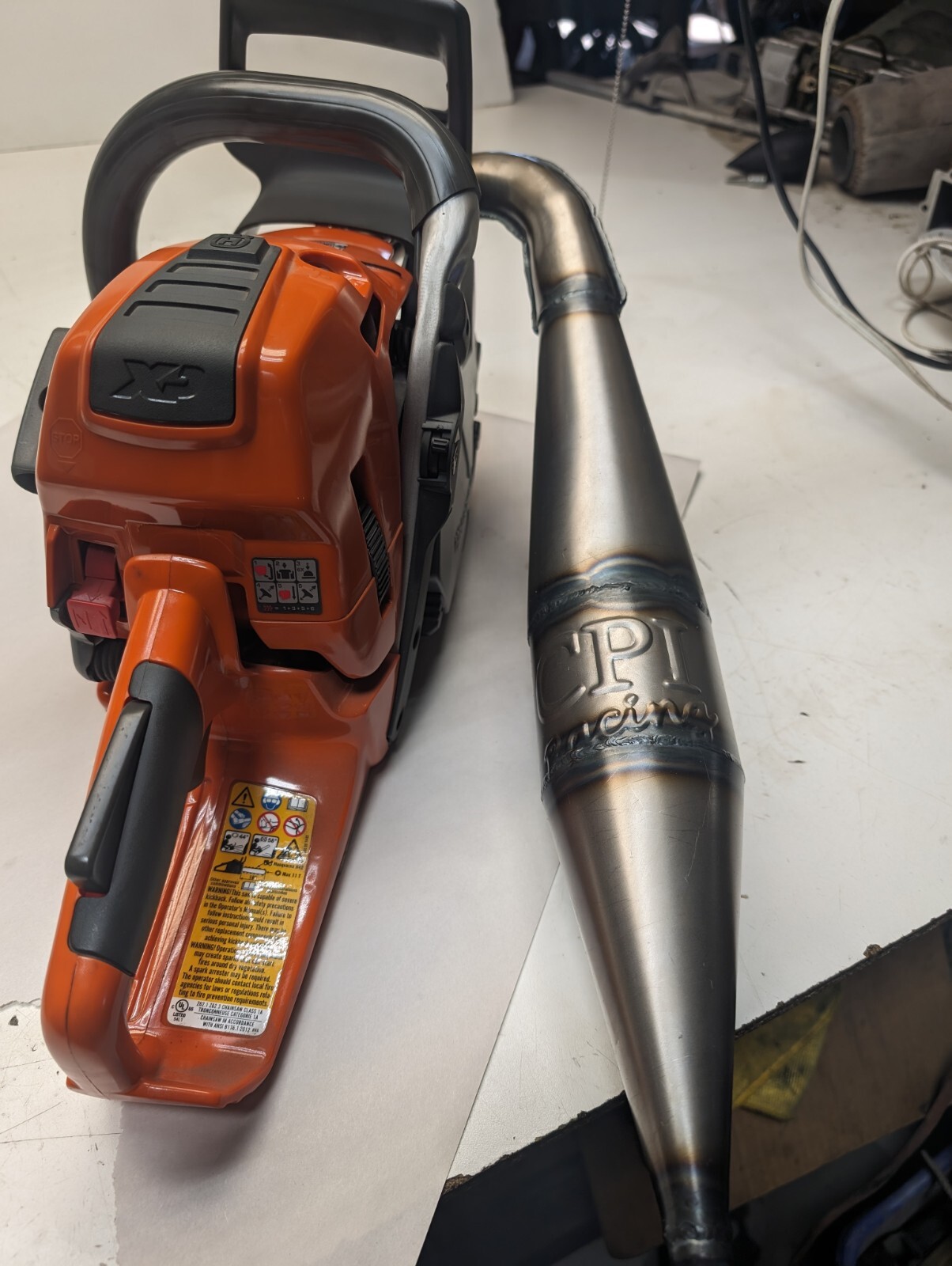 Hand Built Tuned Custom Chainsaw Exhaust Pipe Muffler CPI Husqvarna ...