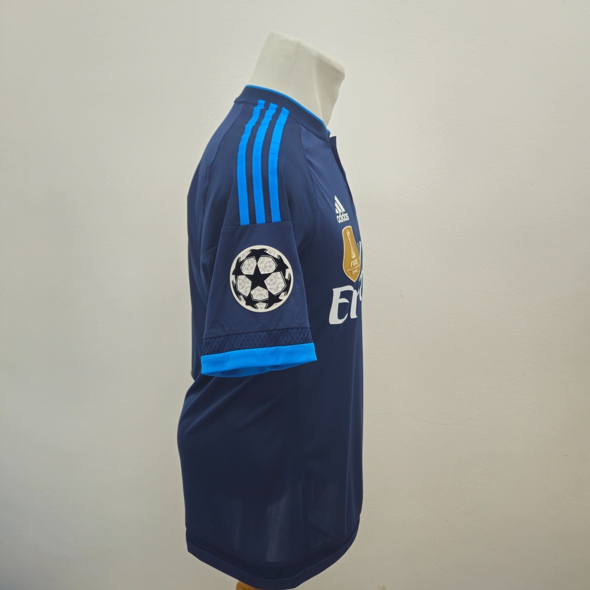 adidas Real Madrid Lサイズ 15/16 サード REAL MADRID 15/16 THIRD ADIZERO AUTHENTIC SHORT SLEEVE