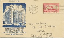 NEW ZEALAND 1937 First Day Slogan "OPENING OF NEW CHIEF POST OFFICE DUNEDIN"