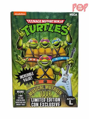 NECA TMNT - Musical Mutagen Tour Limited Edition Con Exclusive (Large T-Shirt)