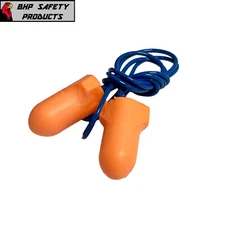 Ear Plugs Corded, Soft Orange Foam Sleep Travel Noise Shooting Earplugs NRR 32