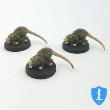 Giant Rat x3 - Monster Menagerie 2 #1 D&D Miniature