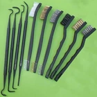 Ten Gun Cleaning Brushes + Picks NYLON BRONZE STEEL WIRE BRUSH Rifle / Shotgun