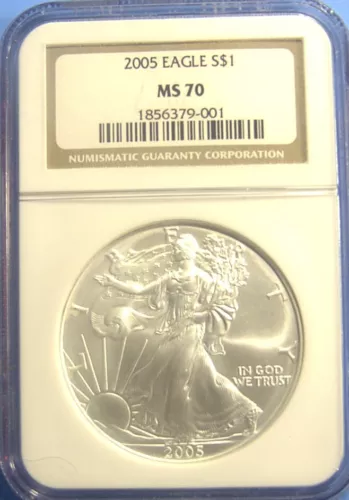 2005 American Silver Eagle one Dollar Coin NGC MS70 BEAUTIFUL COIN Choice