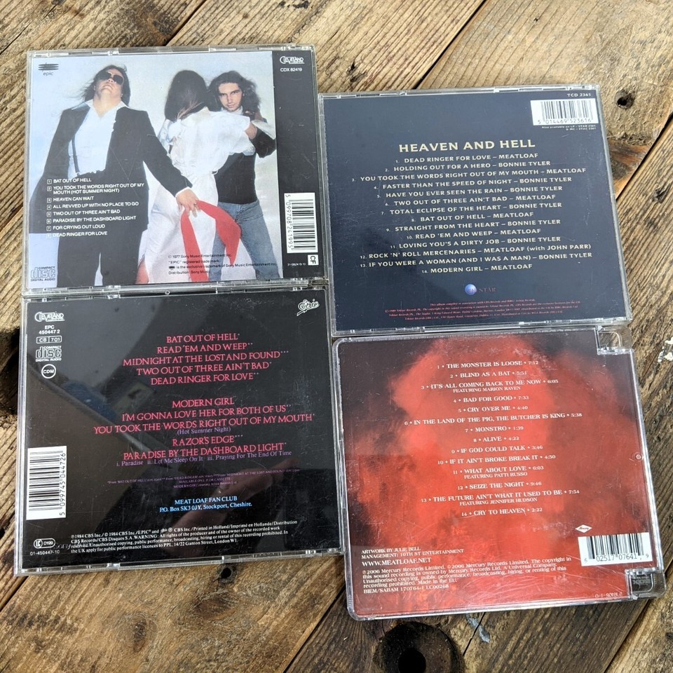 Meat Loaf CD Album Bundle/Job Lot/Collection x11 Bat Out of Hell 2 & 3