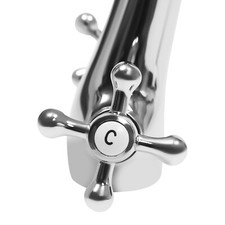 Silver Dragon-Shaped Two-Handle Bathroom Sink Mixer Tap Faucet