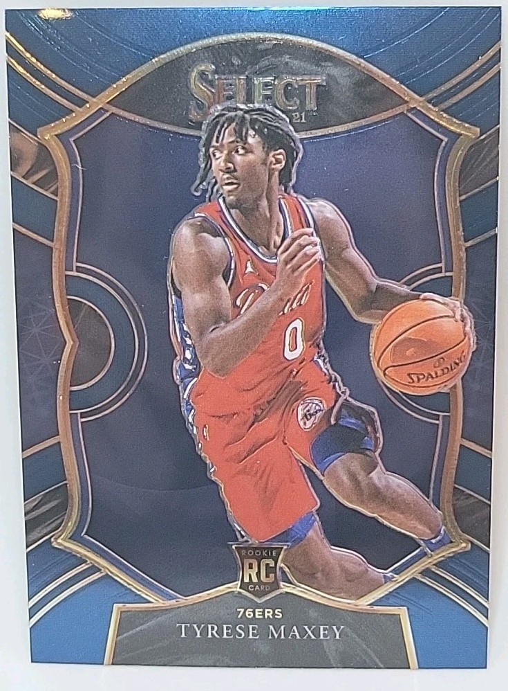 2020-21 Panini Select - Concourse Tyrese Maxey #81 Blue (RC) Rookie Card