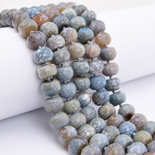 15x20mm Natural Mix Gray Dragon Vein Agates Faceted Abacus Shape Loose Beads 16'