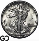 1942-D Walking Liberty Half Dollar, Frosty Choice BU++