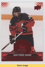 2022 Team Canada Juniors Pride of the Program Red Foil Matthew Wood #98 READ h8y