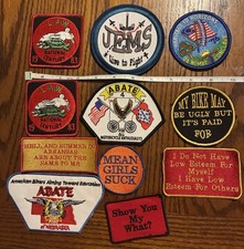 Motorcycle Jacket Patches-Cool Biker's 11 Piece Lot-Get them while they're Hot