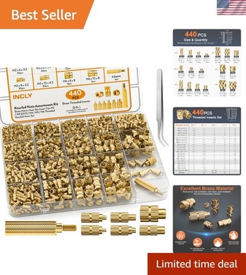High-Quality 440PCS Brass Threaded Inserts for Efficient 3D Printing Projects