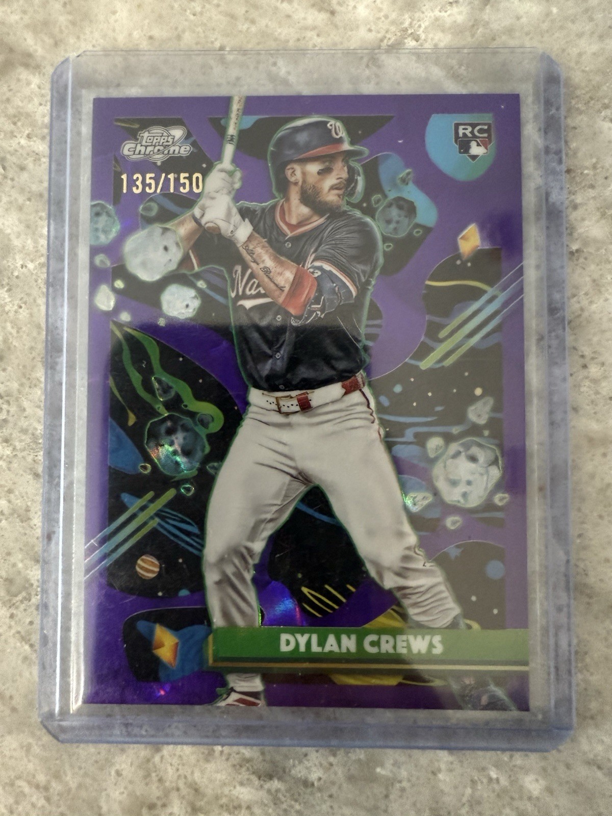 2025 Topps Cosmic Chrome - Dylan Crews #194 (RC) Nebula Purple Refractor 135/150