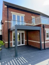 PergolaPro Aluminium Pergola Motorised Louvered Roof LED, 3x3 4x3 4x4