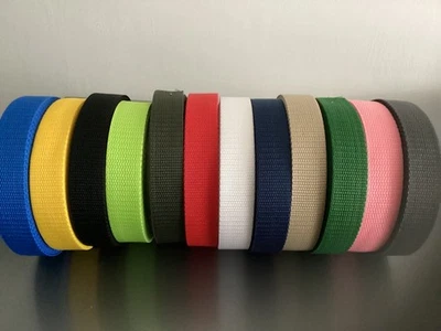 25mm Polypropylene Webbing Tape for Straps Belts Pet Leads 10m to 100m - Image 1 of 4
