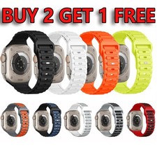 49mm For Apple Watch Series Ultra 2 10 9 8 7 6 Soft Sport Band Strap Silicone
