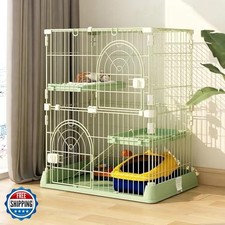 Slim 2/3-Tier Cat Cage for Large Cats Easy Assembly Pet Cage with Wide Door a