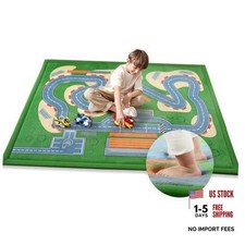1.3" Thick Baby Floor Play Mat 59x79 Memory Foam - Race Track - Padded