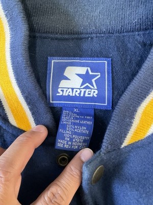 【ヴィンテージ物】 STARTER MICHIGAN XL 在庫1点 値段交渉〇 Vintage Michigan Wolverines Starter Wool and Leather Varsity