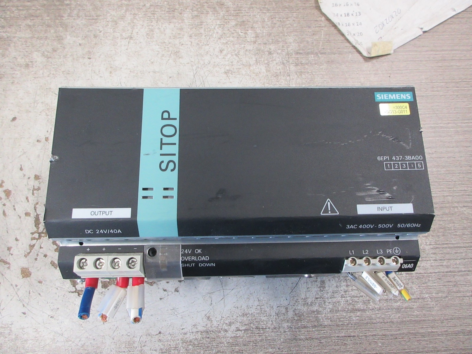 Siemens SITOP Modular Power Supply 6EP1437-3BA00 960W Used