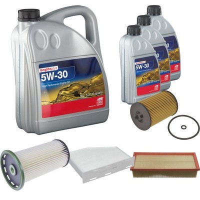 FEBI Inspektionspaket 8L Longlife Plus 5W-30 für VW Caddy IV Kombi SAB SAJ 2.0