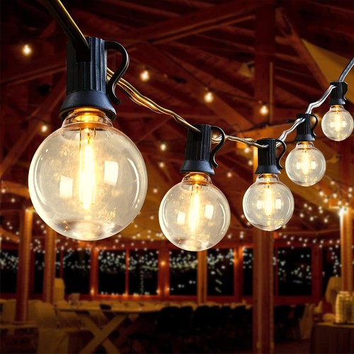 100FT - 200FT Outdoor String Lights LED Patio Waterproof Shatterproof G40 Bulbs