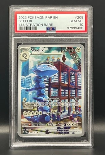 Steelix #208 Illustration Rare 2023 Pokémon Paradox Rift EN PSA 10 GEM MINT