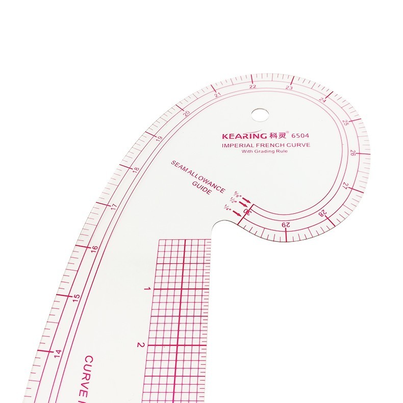3-in-1 French Curve, Hip curve and Straight Ruler, Vary Form Curve Ruler - 16"