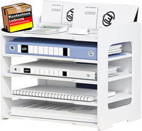 A4 Schreibtisch-Organizer 5-Tier Brieflager Stapelbar Dokumentenablage BüRo