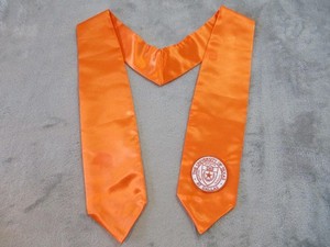 University of Texas Dallas Graduation Stole One Size Orange Satin Commencement