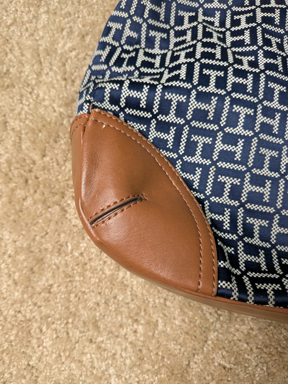 Tommy Hilfiger Bag Purse Navy Blue Monogram Logo thumbnail 7