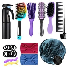 Detangling Brush Set for Curly Hair - 12Pcs
